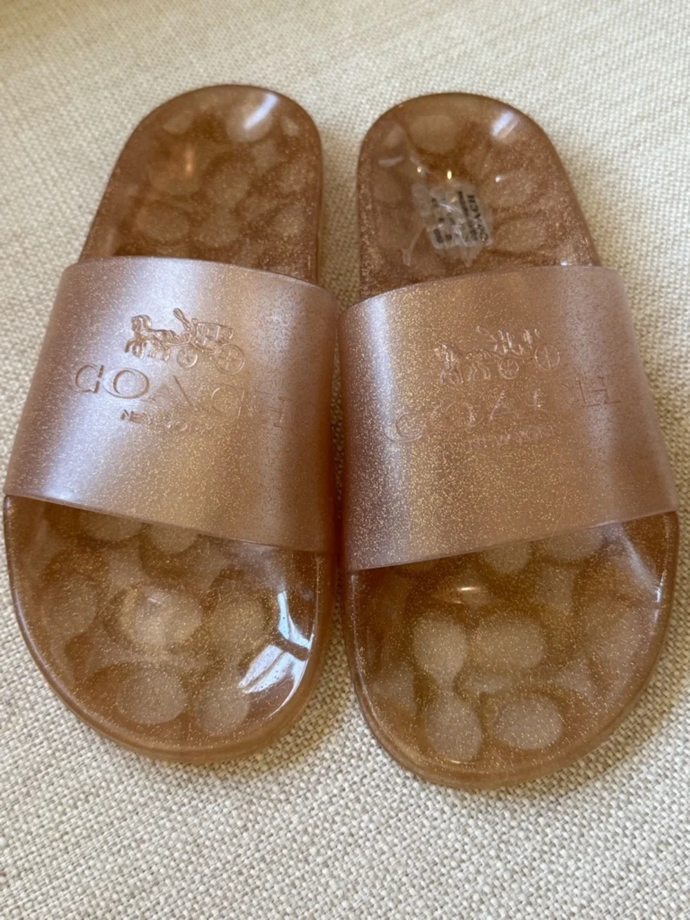 Coach Ulyssa Slides Dark Gold